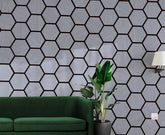 Acoustic Wall Hexagon Panels 570mm x 700mm Grey